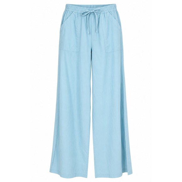 Stark X Pants - NWOT Stark X Wide Leg Pants Light Blue Cotton Stretch Drawstring Made in USA M